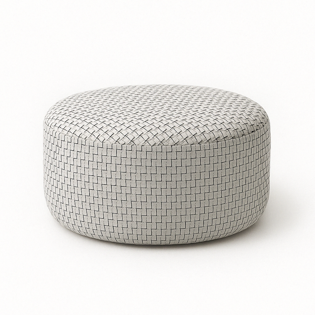 Round woven Comfort Versatile Ottoman Puff

