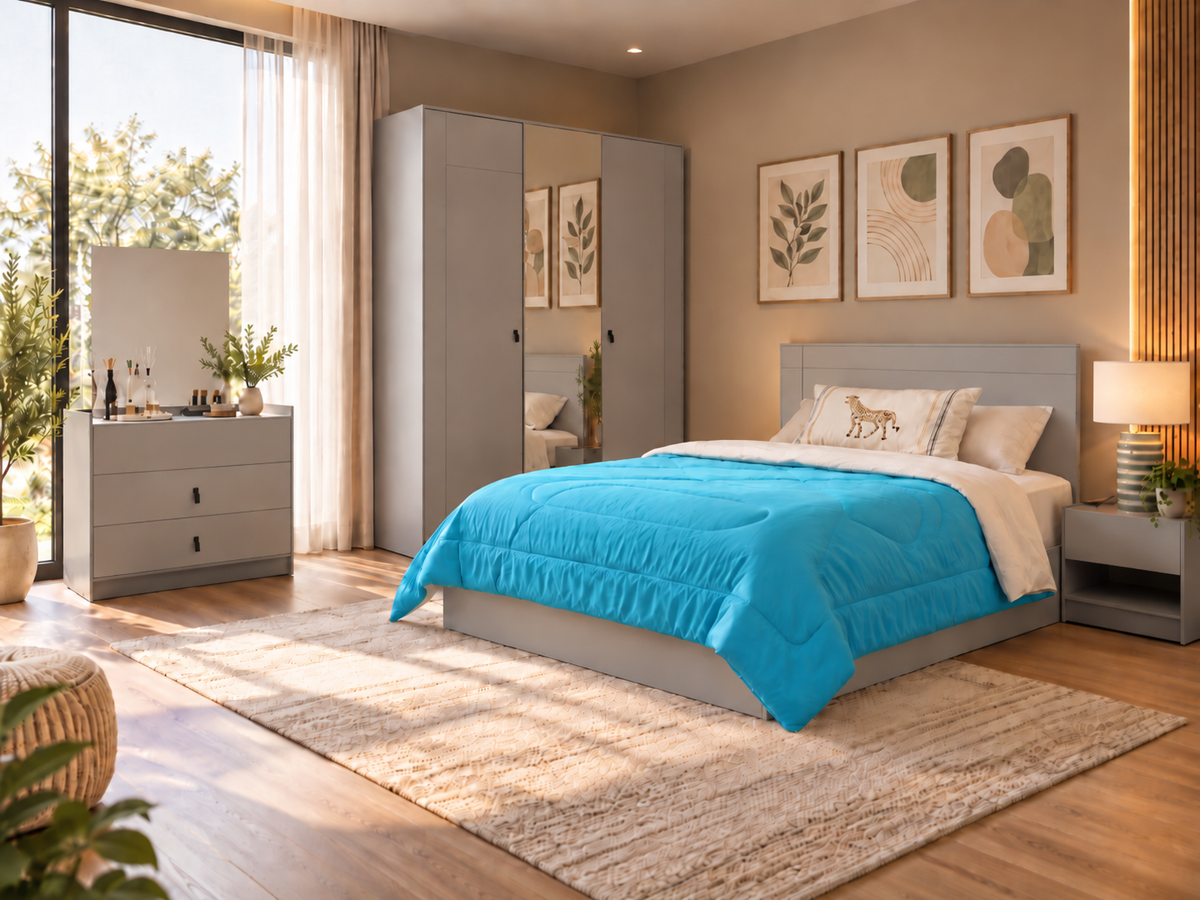 Grey Master Bedroom